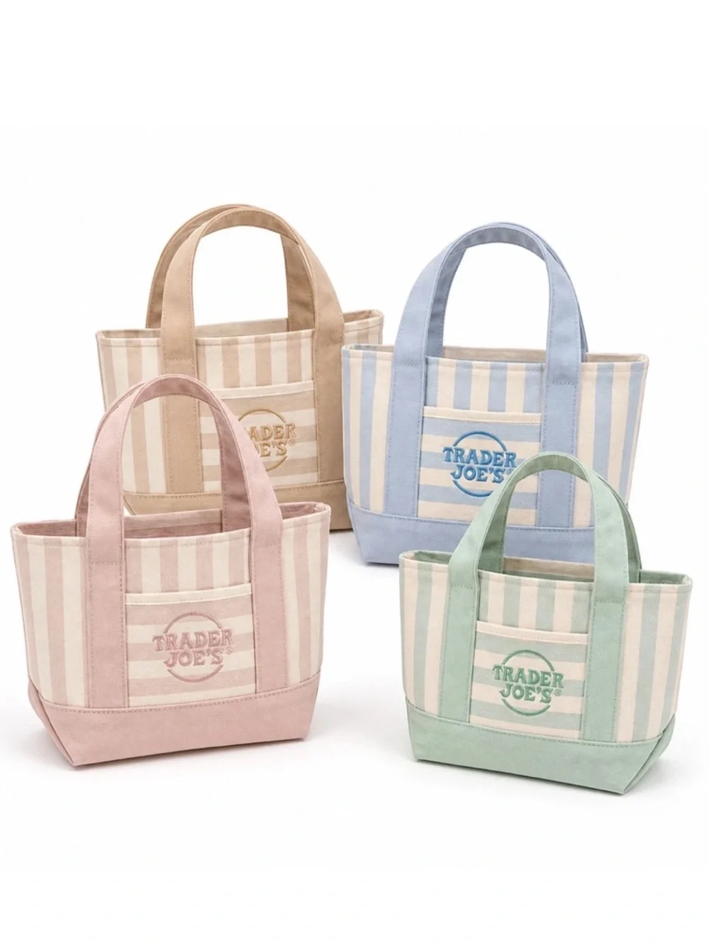 Cream Stripe Canvas Tote Bag - Trader Joe’s